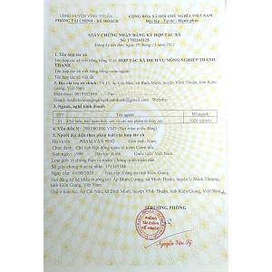 Giấy Chứng Nhận Đăng Ký HTX Thanh Thanh