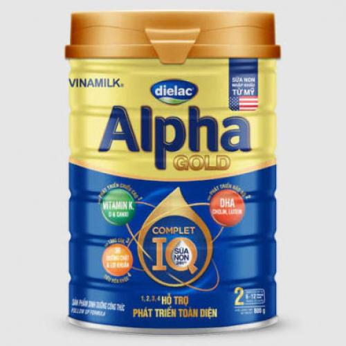 Sữa Bột Dielac Alpha Gold 2 Lon 800gr (6-12 Tháng)