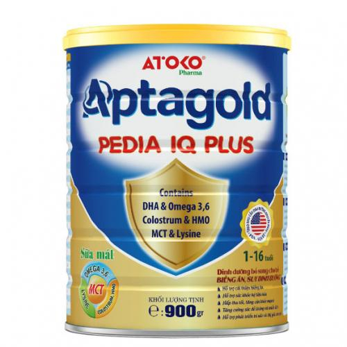 Sữa Mát Aptagold Pedia IQ Plus Lon 900gr (1-16 Tuổi)